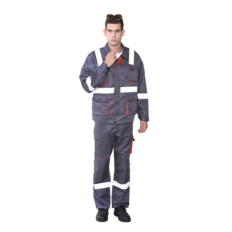 Pure polyester overalls, working suit construction workers, factory uniform, custom logo labor insurance clothes
