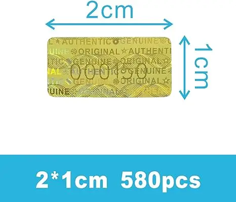 High Security Tamper Evident Seal Warranty Void Original Genuine Authentic Hologram Labels/Stickers Gold for Stuff Marking