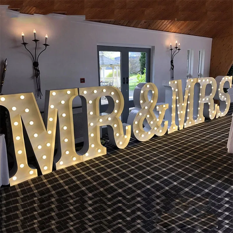 MARRY Anniversary Decoration Light up Bulb Sign for Wedding Birthday Surprise ME Signs Large Marquee Letters 3ft LED 30 60 50000