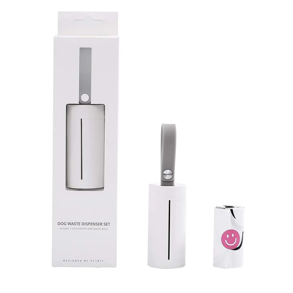 White Custom Logo Dog Poop Bags with Dispenser Thick and Strong Eco-Friendly Pet Poop Bag Dispenser