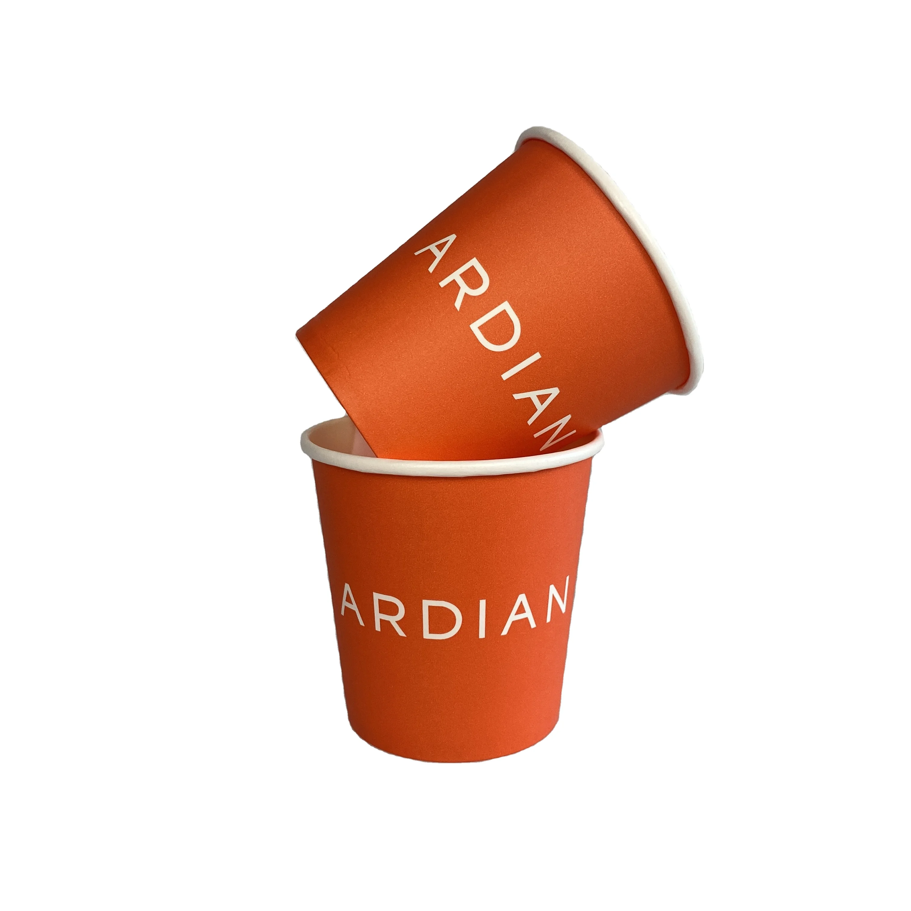 Индивидуальные чашки для холодного кофе с одной стенкой, бумажные чашки с принтом для горячих напитков