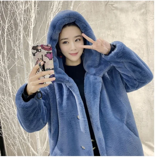 
Autumn Winter Faux Fur Coat Women Warm Long Style Fur jacket Coat For Lady Outwear 