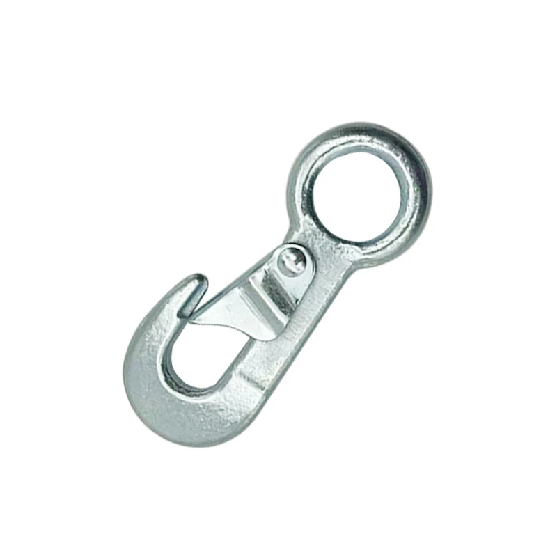 RY Sourcing Factory  Tie Down Hardware Heavy Duty Forging Eye Clip Hook with Safety Latch Snap Hook and Eyeor for Lifting