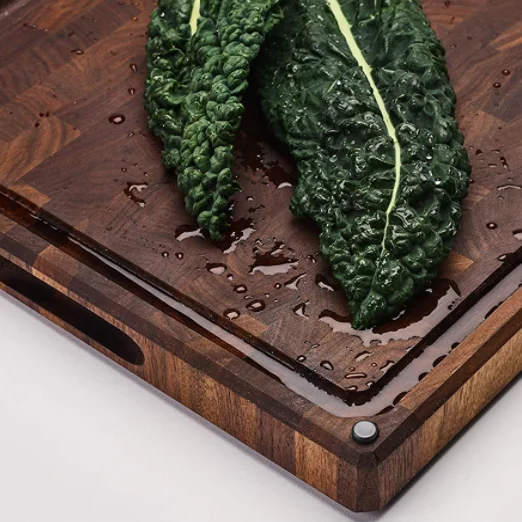 Custom logo Wood Thick  Acacia wood Cutting Board With Non-slip Feet,Juice Groove Solid Splicing