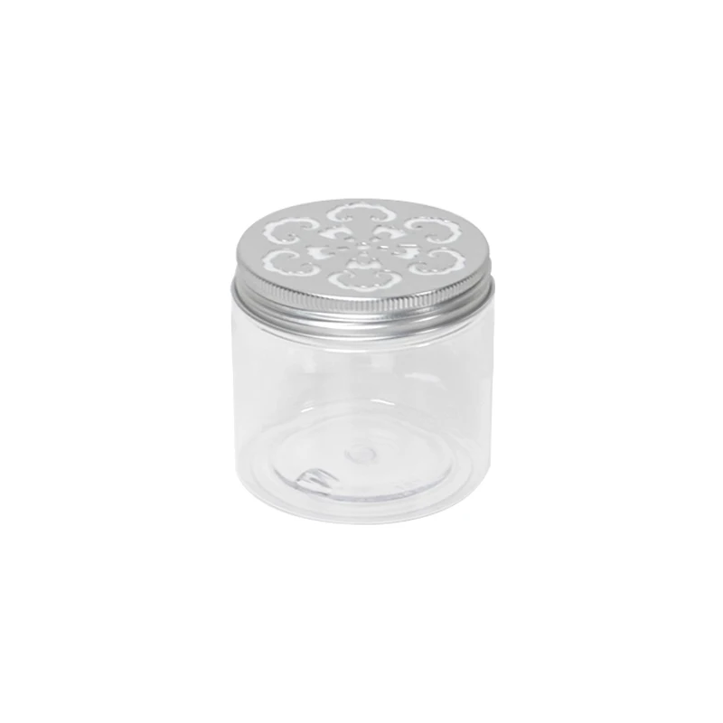 100ml 120ml 150ml 200ml 250ml  cosmetic packaging clear PET plastic cream jar with aluminum cap