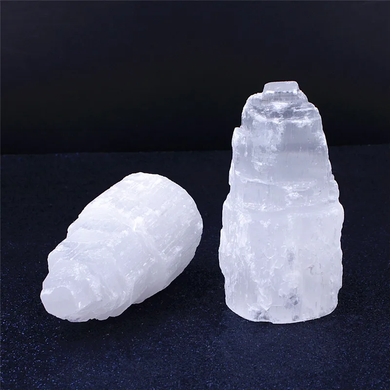 
Wholesale natural rock crystal polished selenite crystal quartz tower gypsum mountain shape stone ornaments for decoration 