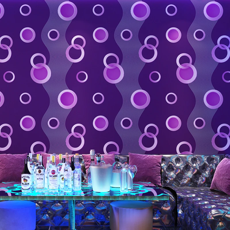 2022 Modern Geometry 3D Sound Wave Theme Wallpapers Vinyl For KTV Dancing Room Wall Coating