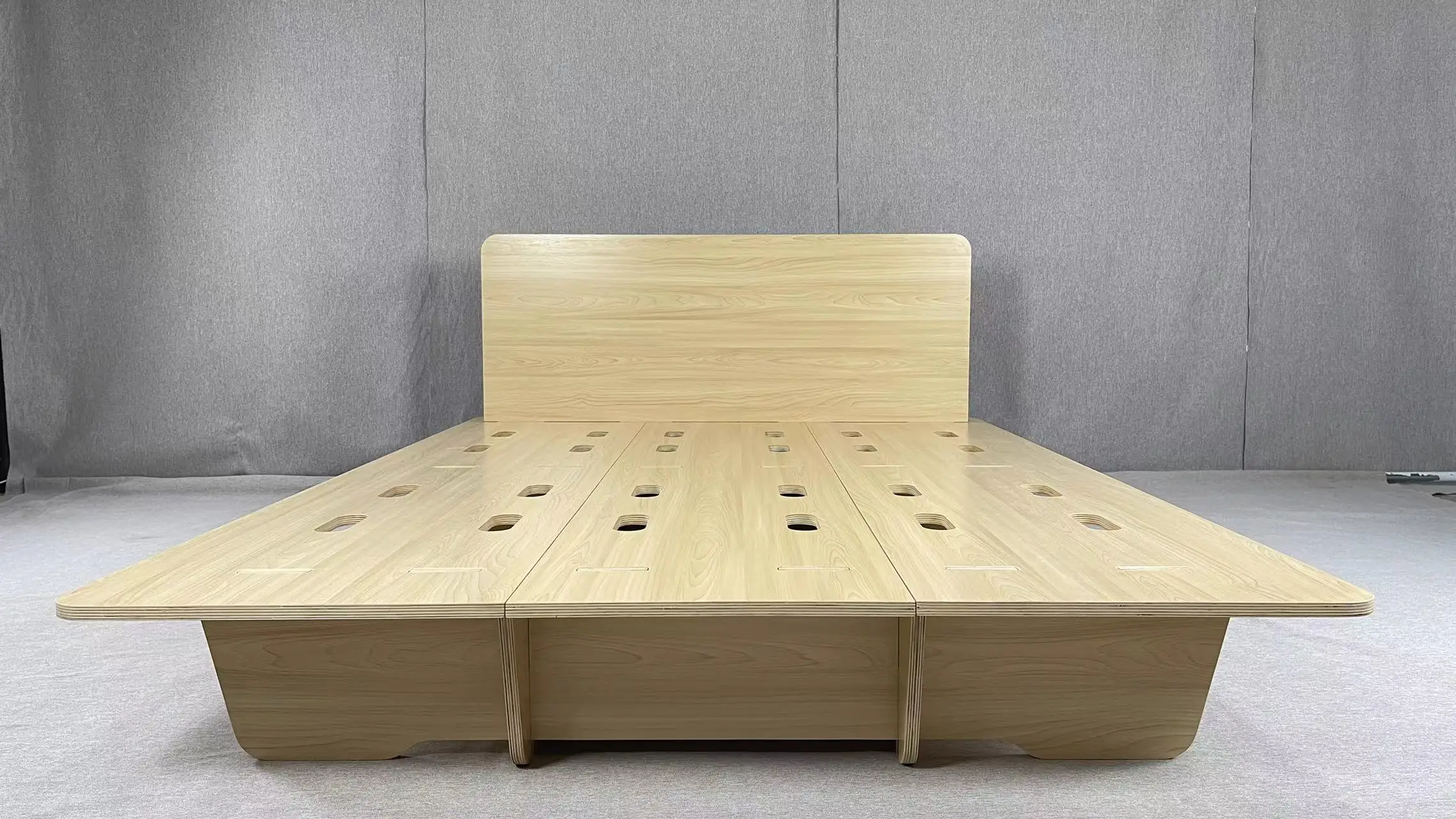 No Screws Plywood Double King Queen Bed Frame Simple Minimalist   Frame Bed room Furniture Wooden Koala Bed