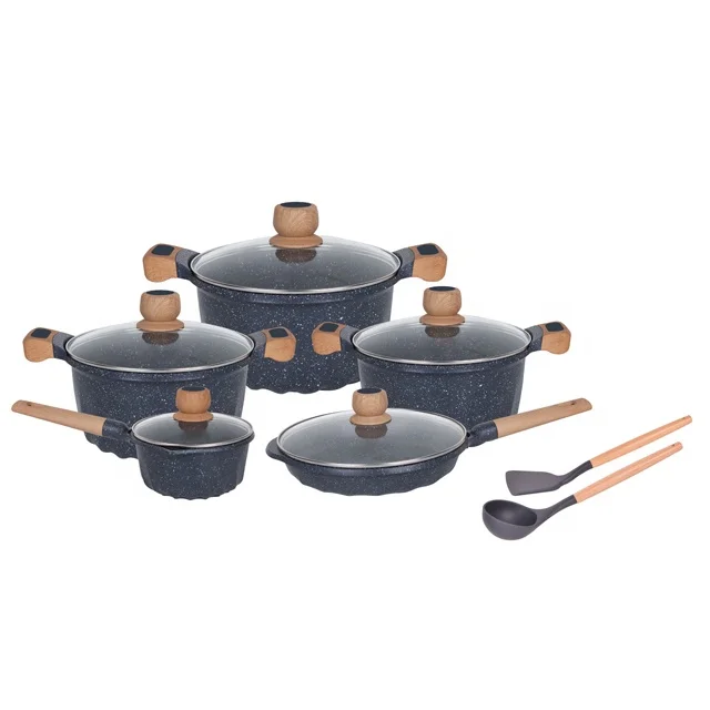 12 pieces die cast  pink color  non stick  coating  luxury kitchen utensil set for cooking