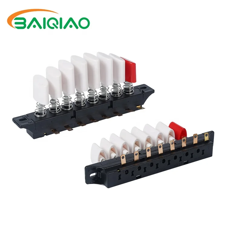Baiqiao Supplier Electric Home Appliances Spare Parts Keyboard Type 8 Pin Push Button Switch