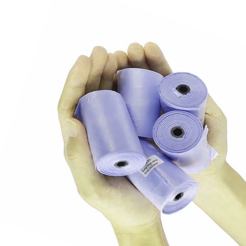 Customized Size & Print Home Compostable Dog Waste Bags Made from PLA+PBAT+Cornstarch Material