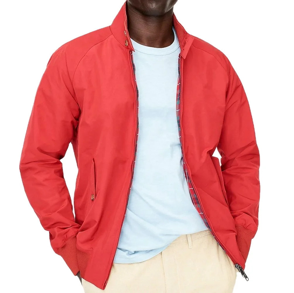 Solid Color Nylon Jacket OEM Service Lightweight Breathable Short Jacket Navy High Quality Men Red Full 100% Polyester Adults