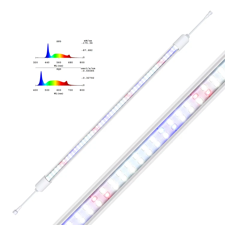 Microgreen vertical farming waterproof 24w red blue white spectrum 9000k t8 plant growth light for indoor plants