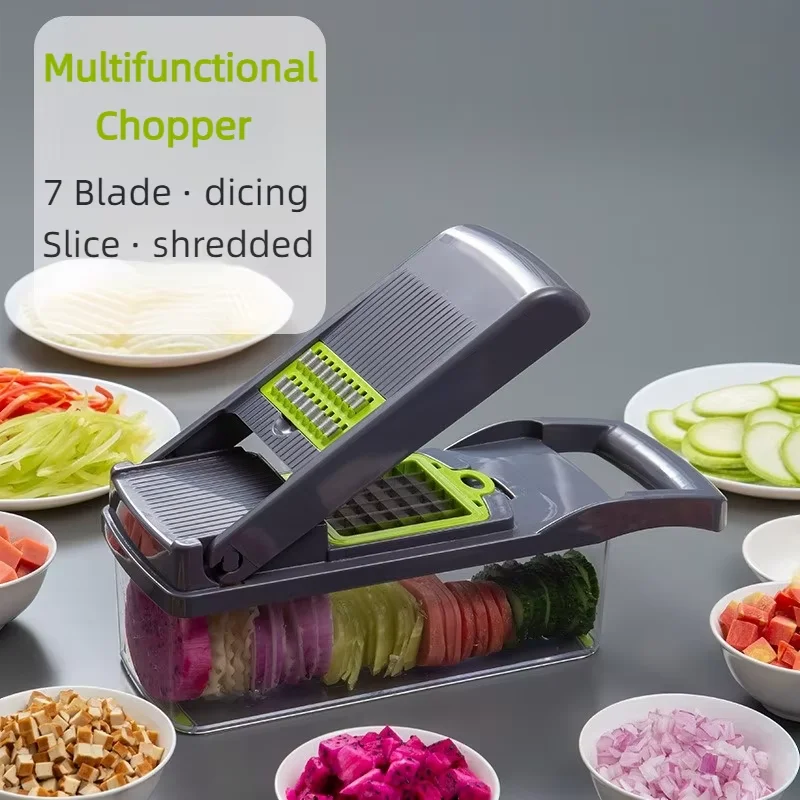 Y810 Hot Selling 15 In 1 Multi-functional Manual Vegetable Chopper Slicer Onion Cutter Vegetable Cutter Food Chopper