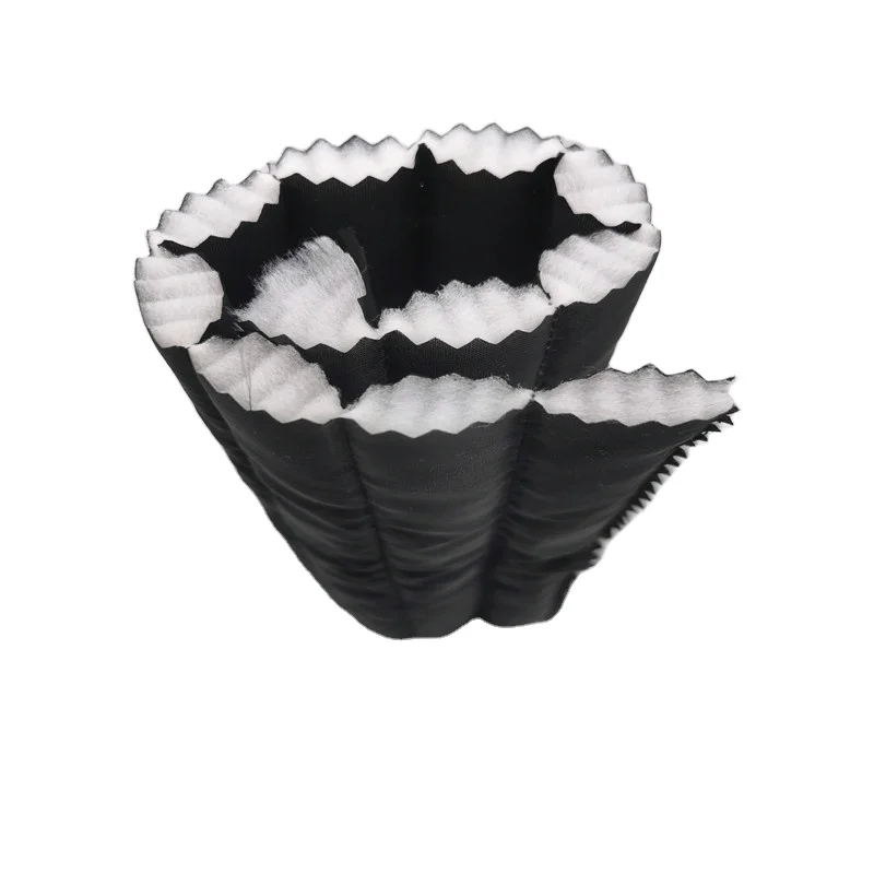 quilted fabric double faced  taffeta black color nylon or polyester fabric for padding or coat