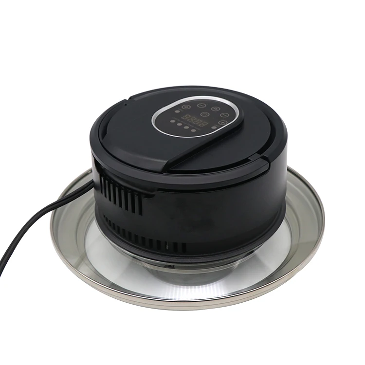 1400W High Power Air Fryer with New Design 110V Electric round Plastic Lid with Big Glass Household Use