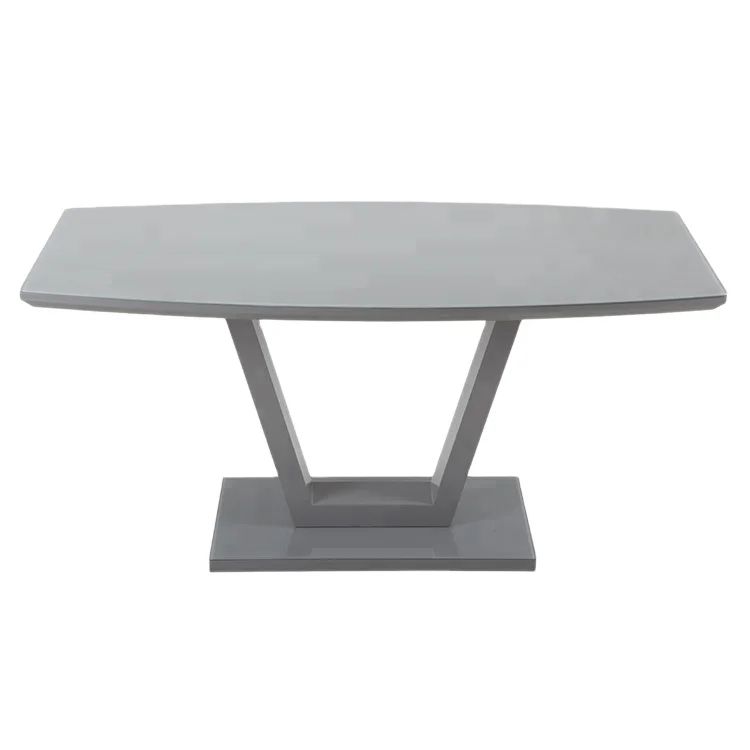 high quality MDF extendable high gloss white painting dining table dining room furniture