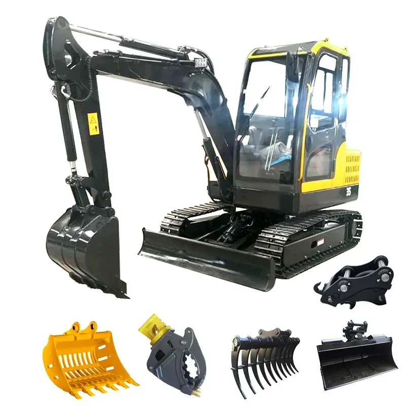 Micro Digger Home, Garden, Agriculture Use Backhoe Crawler Hydraulic Small Bagger Loader Bucket Mini Excavator