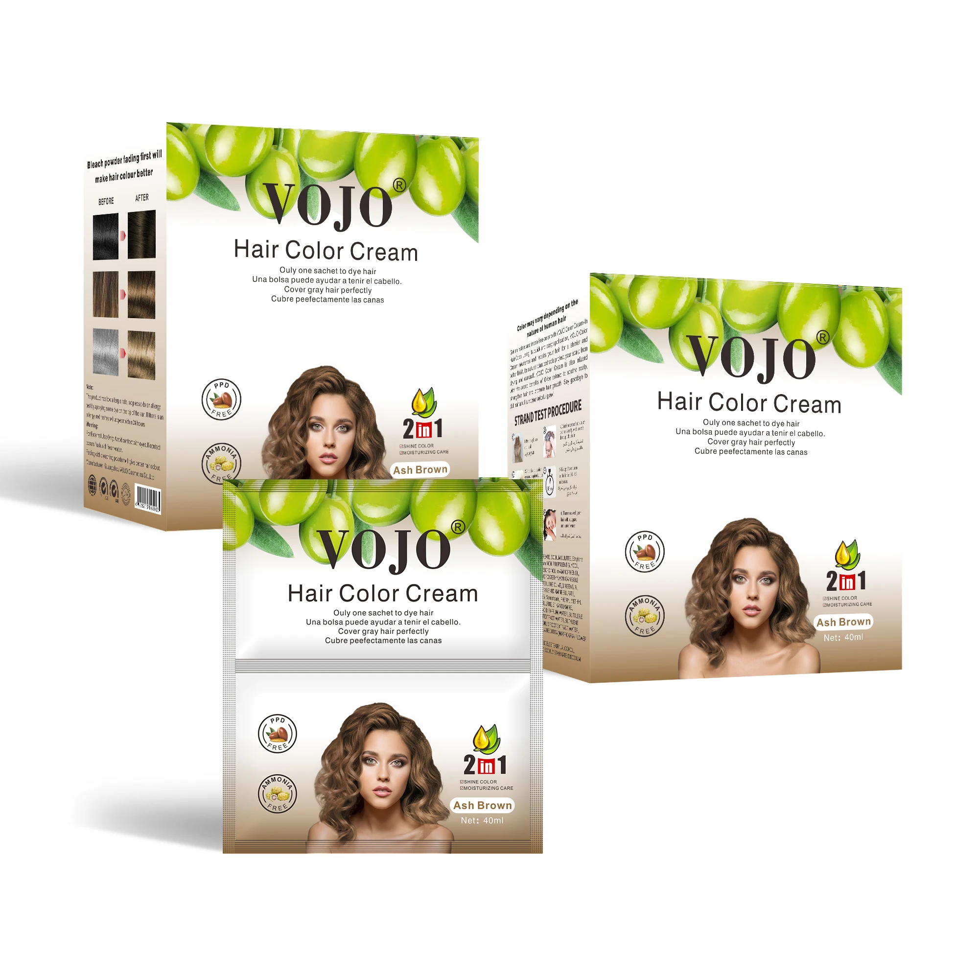 Organic Gray Brown Pink Colorful Professional Hair Dye product OEM Wholesale Salon Use Hair Color Cream