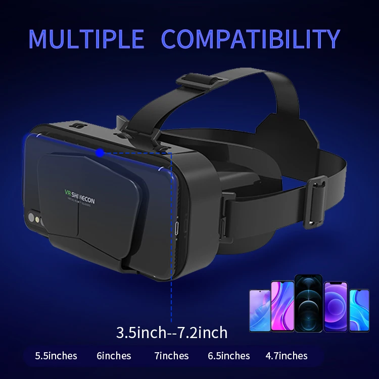 3D virtual reality VR glasses mobile phone movie game helmet
