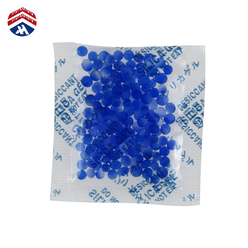 MINGHUI High Absorption Rate and widely used Suitable temp Blue Silica Gel Crystal Beads  2MM - 4MM Color Changeable Desiccant//