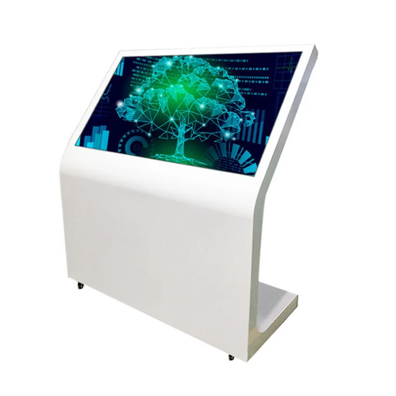 32/43/49/55 Inch bevel face all in one self service information digital touch screen kiosk for supermarket