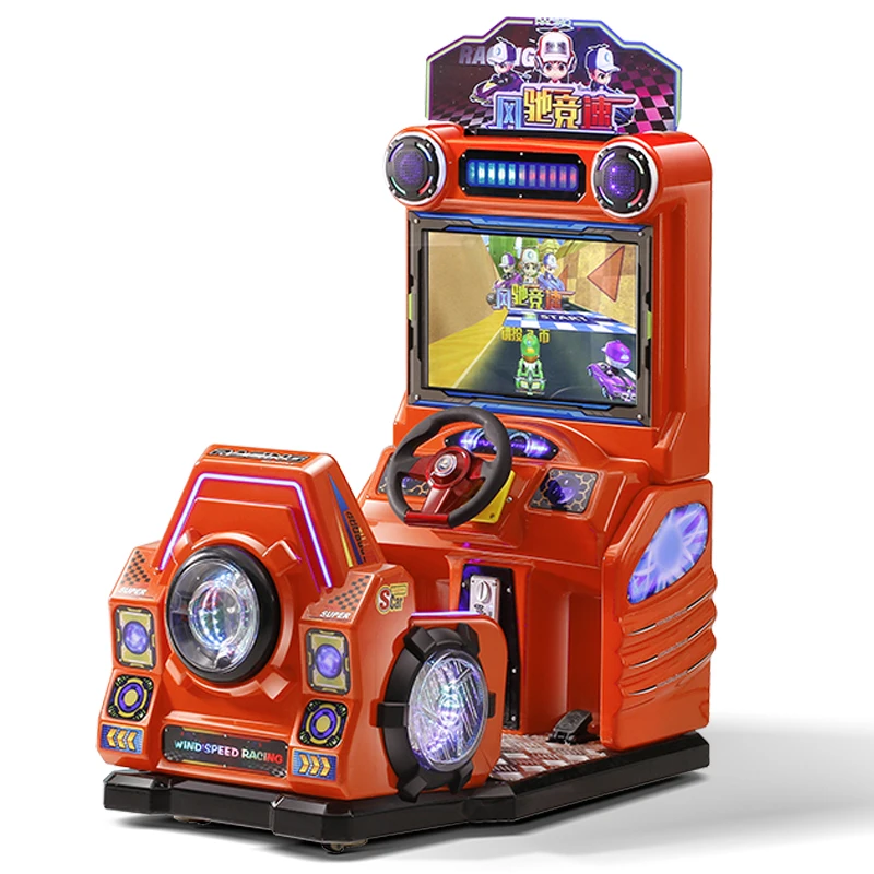 Coin Operated Race Car Arcade Machine Arcade Racing Car Wind Galloping Kart Simulator Machine