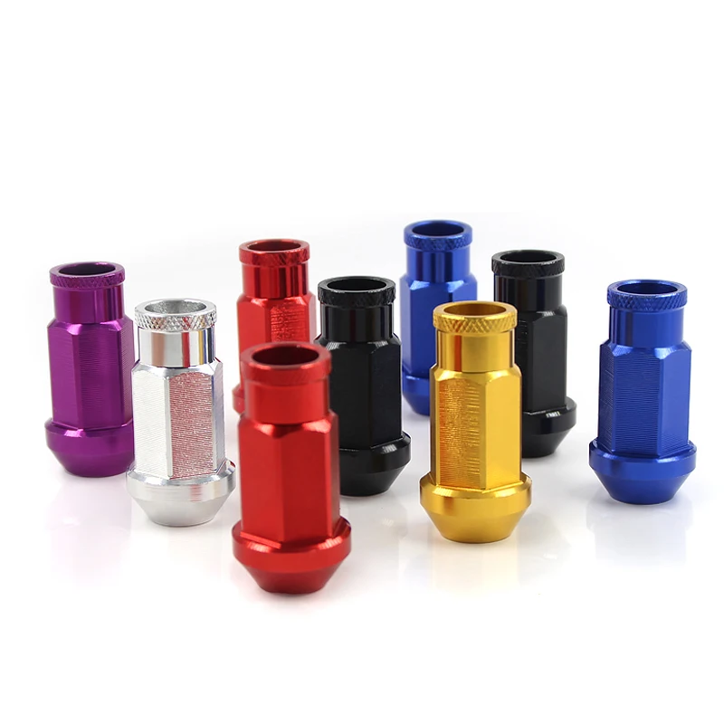Metric M12x1.5 M12x1.125 M14x1.75 Aluminum AL 6061 7075 Titanium Grade 5 Grade 2 GR2 GR5 Colorful Anodized Wheel Lug Nut