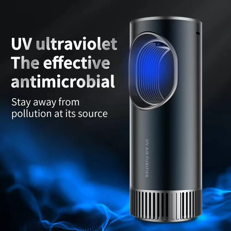 
New Cup Design Smart Monitor Control Car Negative Ion Air Purifier Portable UV Ultraviolet 
