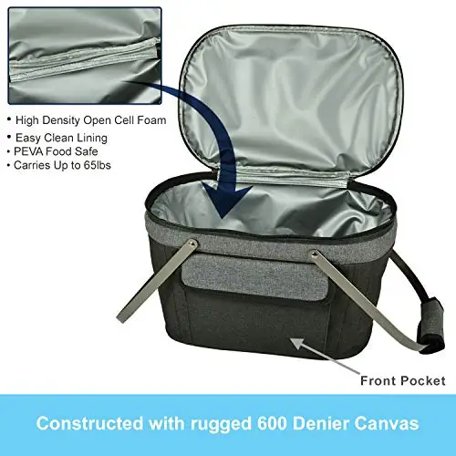 Factory Customized Waterproof Picnic Basket With Cooler bag Soft Insulated Picnic cool bag