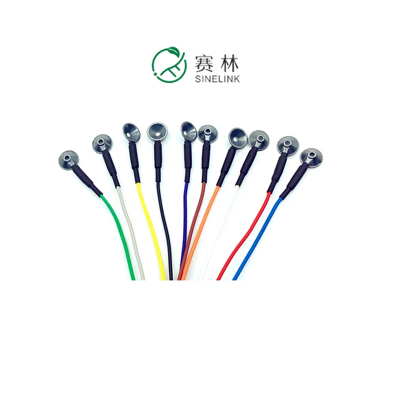 
EEG medical equipment electrode Children and adult cup silver chloride plated copper eeg cup electrode cable 
