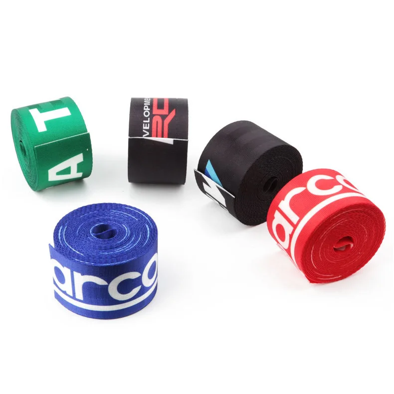 Custom car logo 3 point racing safety seat belts