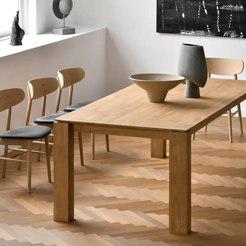 New Classic Modern Rectangular Dining Room Furniture 6 Seat Dining Table Kitchen Table 10 Seater Dining Table Solid Wood 4 Seats