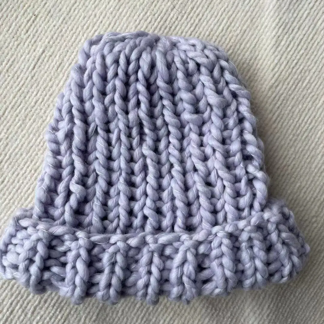 50% Wool 50% Acrylic Chunky TT Twisted  Corrugated Yarn For Sweater Knitting