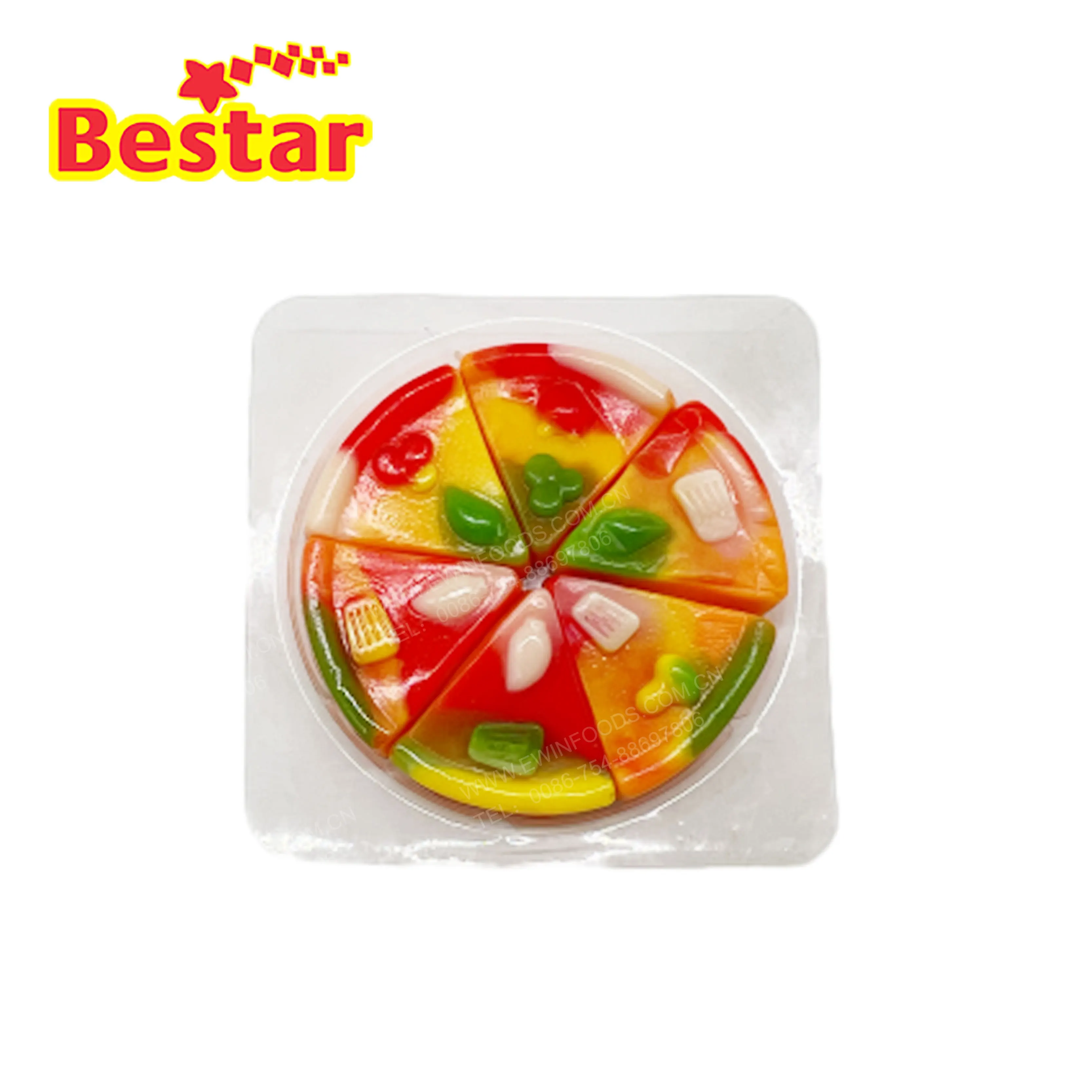 OEM Candy manufacturers Hot Selling Shandong Certificate Halal Pizza Soft Candy Fruit Flavor Pizza Gummy Candy For Wholesale