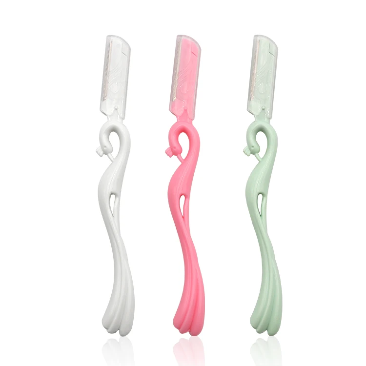 Beauty twin eyebrow blades disposable safety trimmer razor