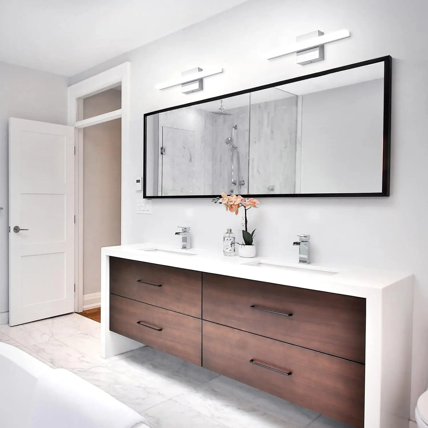 ETL Modern Bathroom Vanity Light Fixtures 24 Inch Dimmable LED Vanity Light Bar Over Mirror Wall Sconces for Indoor Lighting