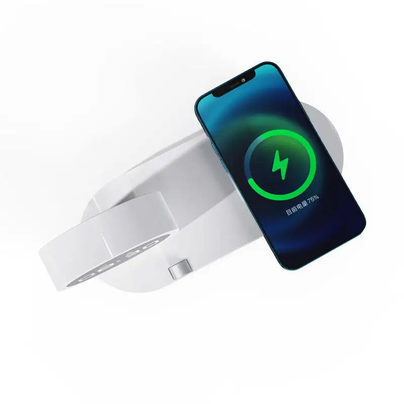 Alarm clock desktop hot style 15W mobile phone wireless charging three-in-one machine multi-purpose high-value