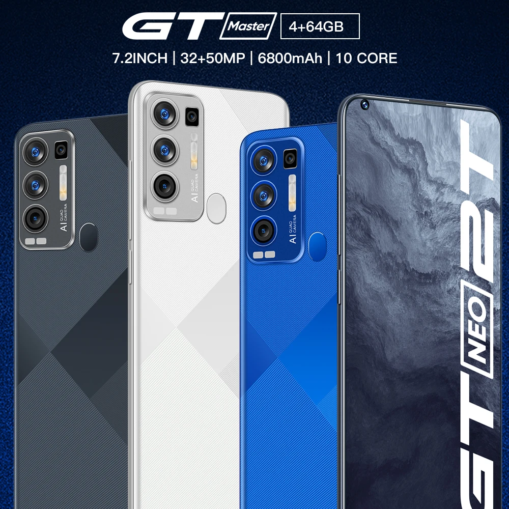 GT master 7.2 inch Full Screen 32mp+50mp Finger Face korea Unlocked Mobile Phone