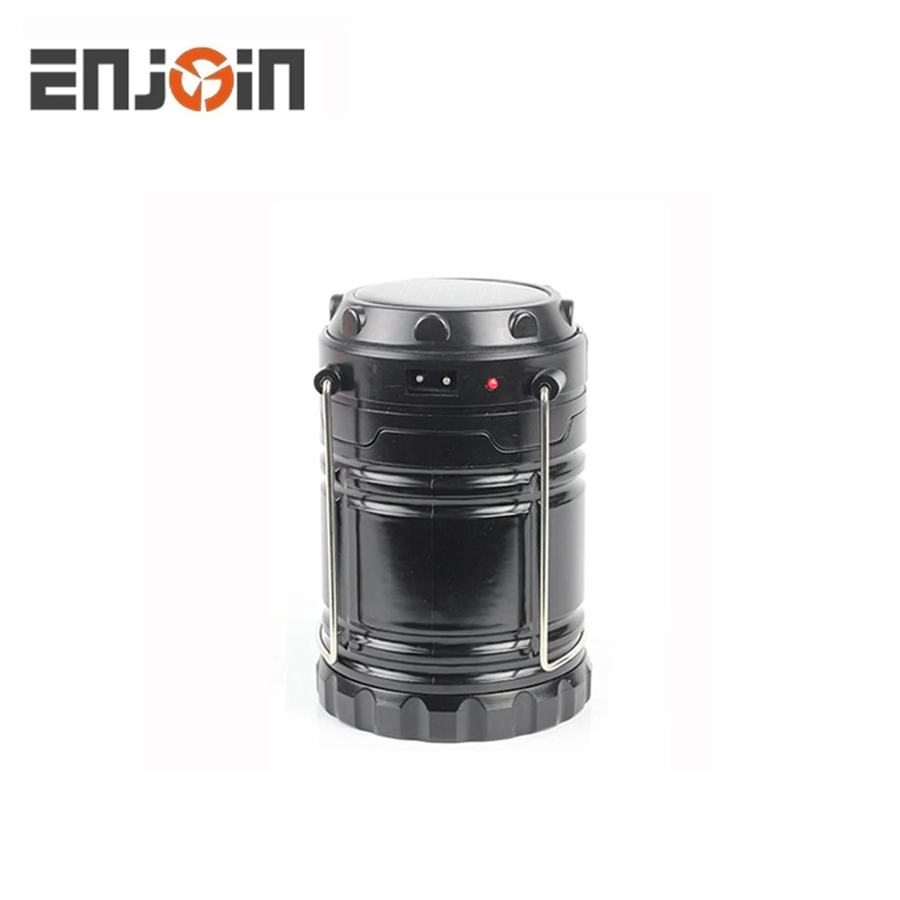 ENJOIN Factory Supply Cheap Plastic Outdoor Multi-functional Solar Power Rechargeable LED Camping Lantern Light