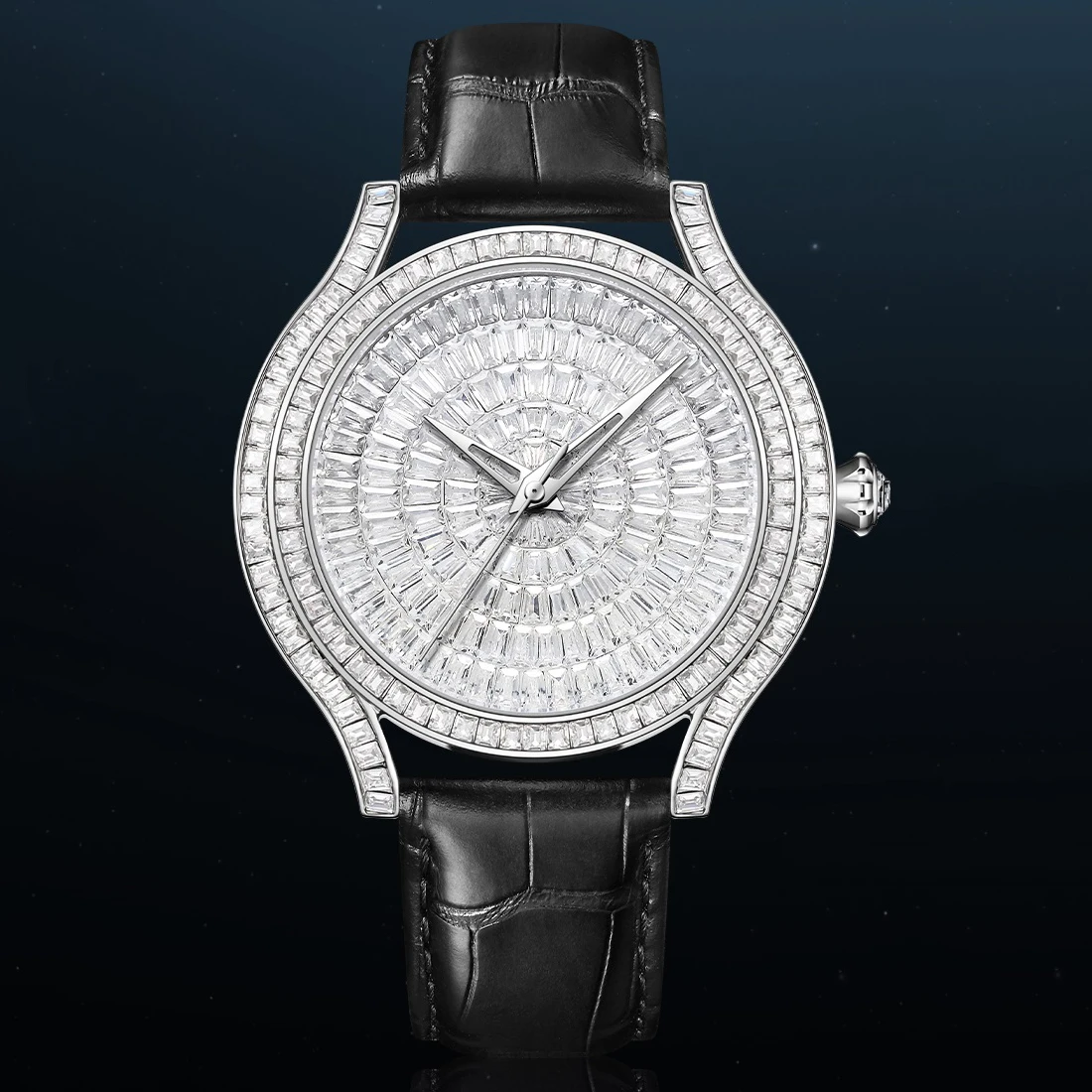 New Jewelry Hip Hop Luxury Men Ice Out Mechanical Watch Full Rhinestones Dial Automatic Diamond Watches