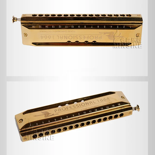 SW1664-3 Hole 48 Tone Thick Blow Mouth Practice Playing Chromatic Harmonica