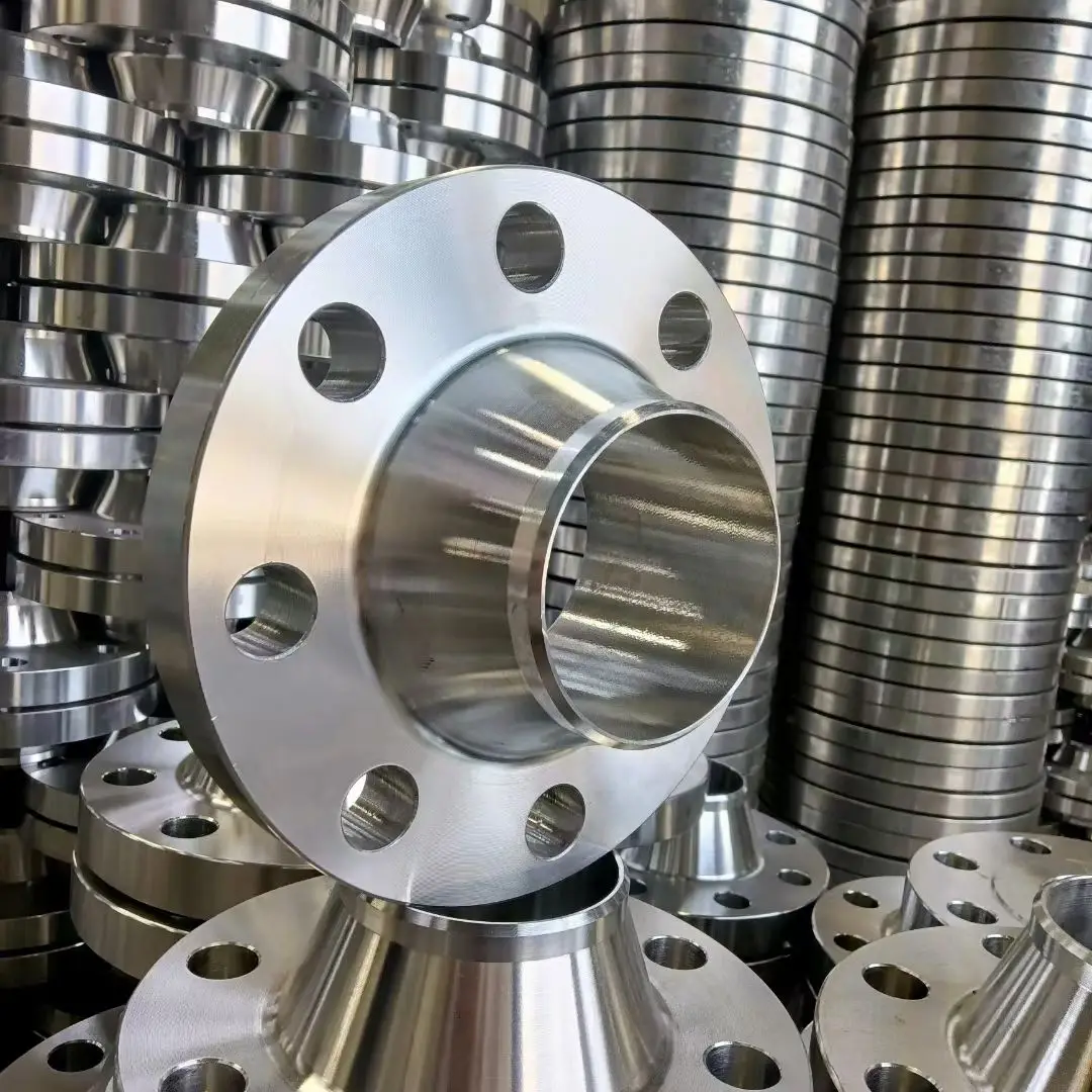 factory Stainless Steel PFA lined fixed flange with toothed hose shank
