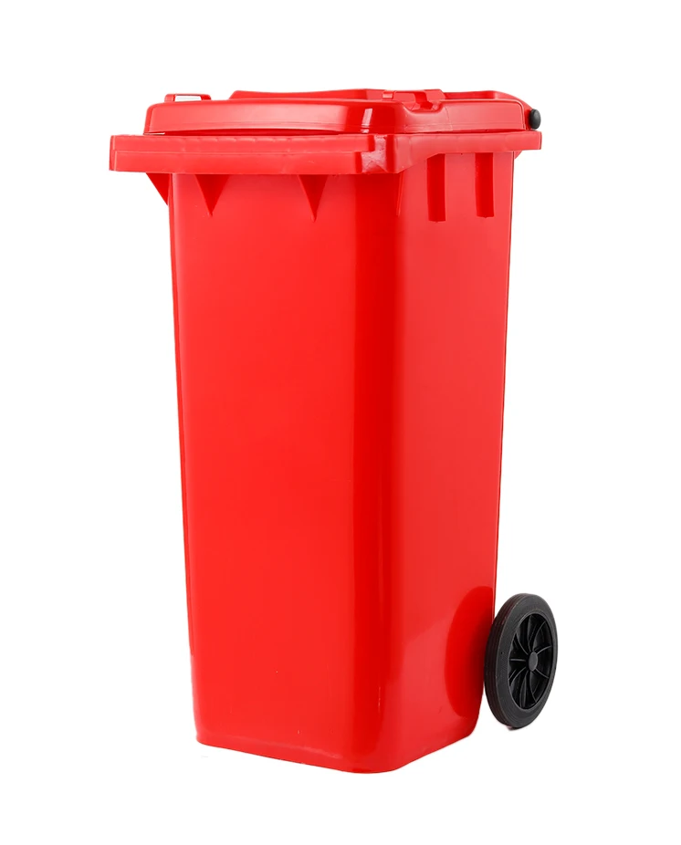 240L wholesale plastic stiffener handle trash can high durability removable classification trash can with wheel
