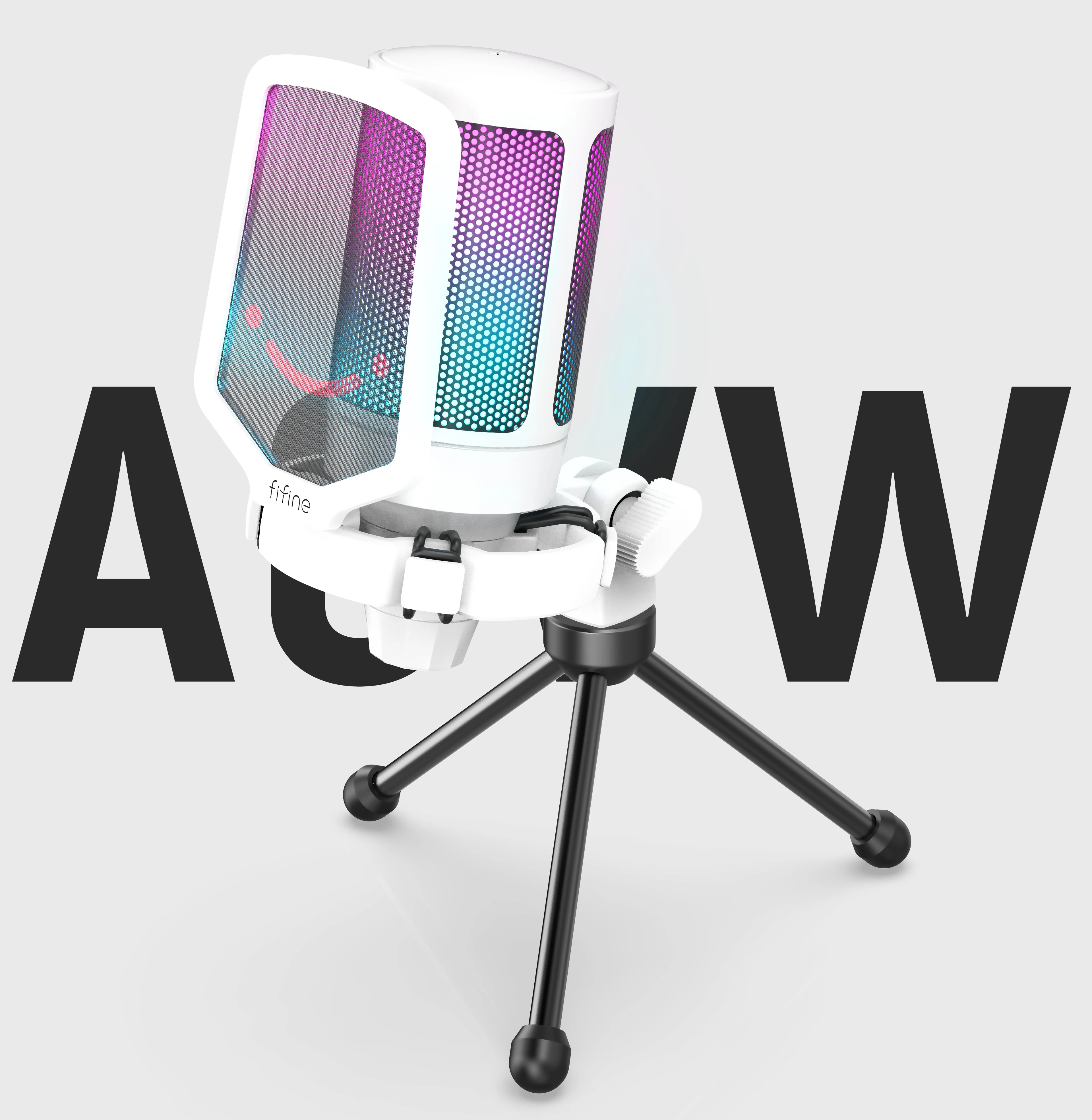 Микрофон Fifine A6VP для подкастов конденсаторный Usb микрофон Студийный записи профессиональный игровой Rgb Youtube