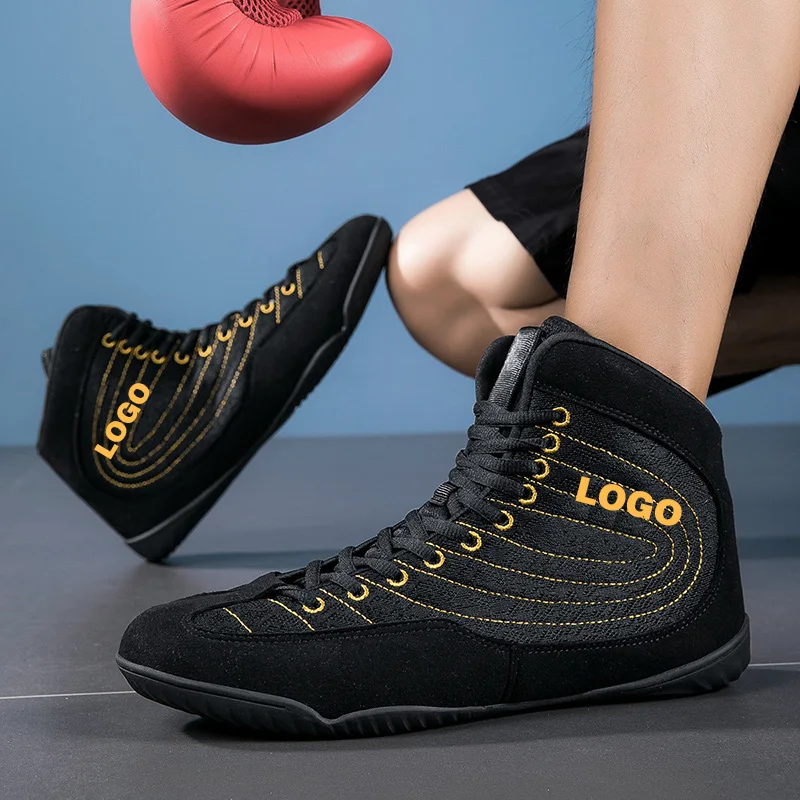Custom High-top Combat Training Bodybuilding Shoes Boxing Shoes For Men