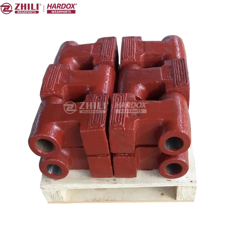 Long service life cement plant hammer crusher wear parts clinker hammer with alloy welding for clinker crushing Casting Parts