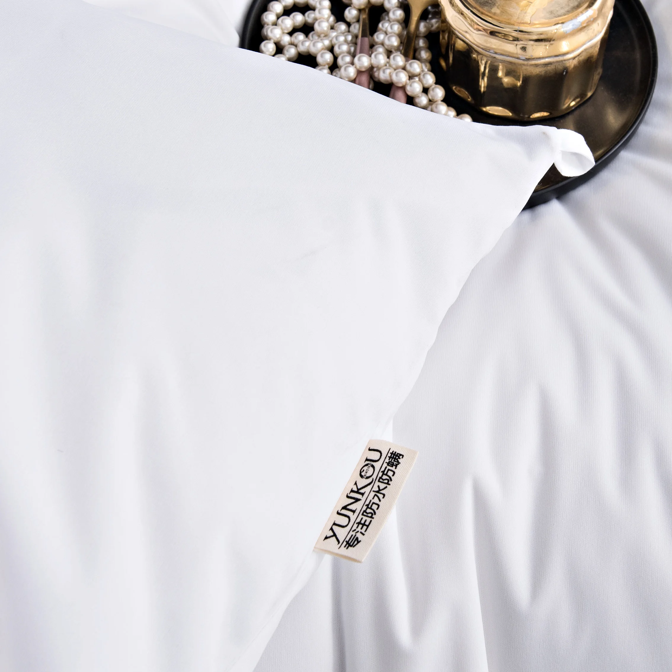 Вязаный чехол на матрас, полноразмерный чехол на молнии, чехол на матрас с полиуретановым покрытием