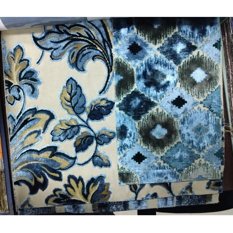 Цветная жаккардовая ткань для обивки 50% полиэстер вискоза мягкая бархатная дивана домашнего текстиля