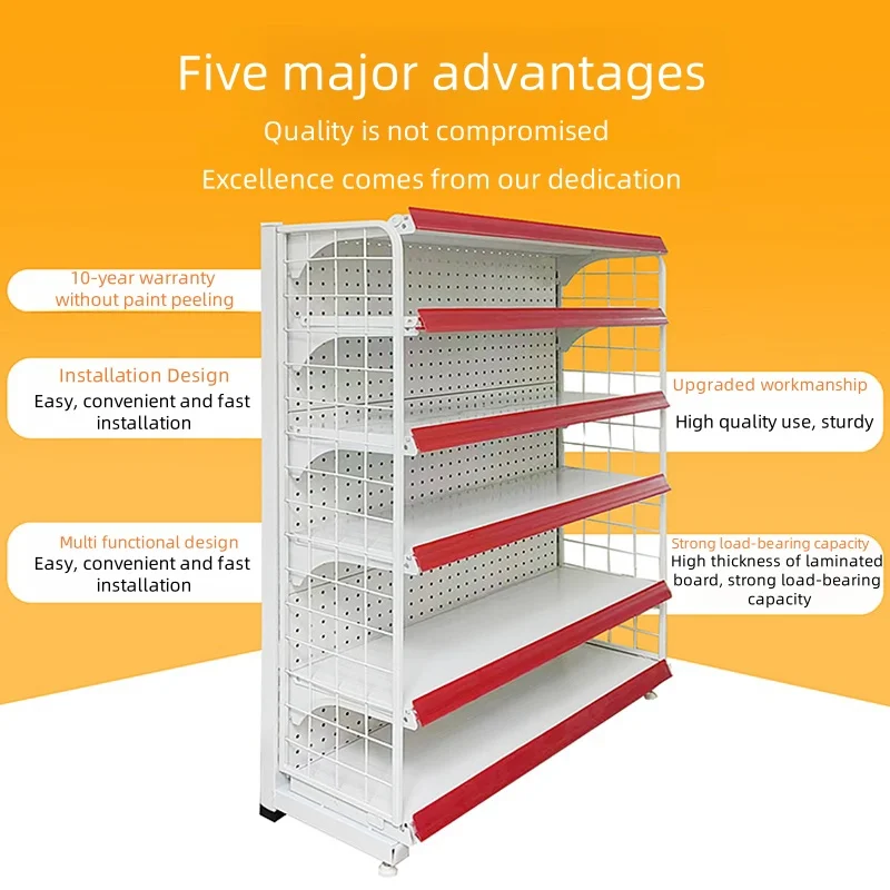 Leke metal white supermarket convenience store snack food shelves gum rack with label strips 75/86 length